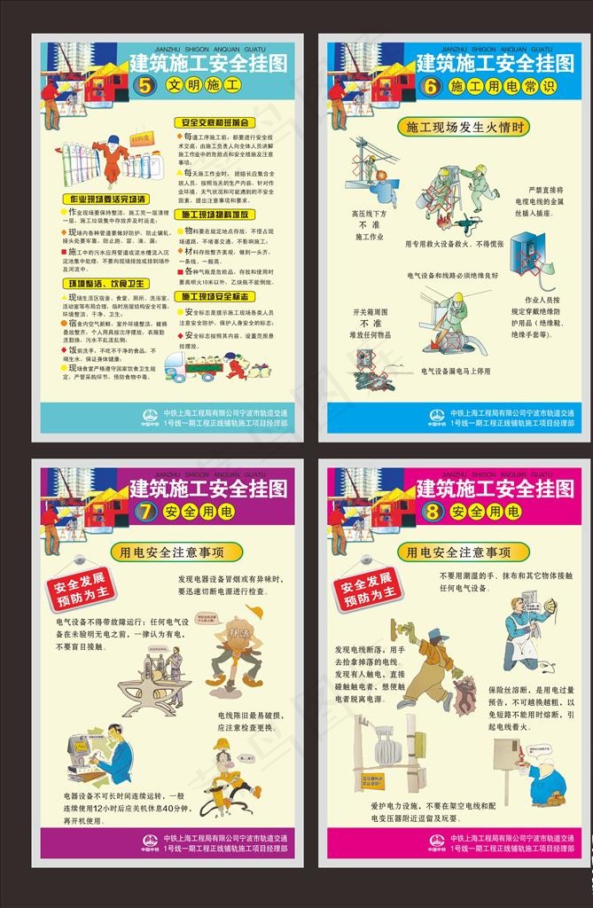 施工安全图片cdr矢量模版下载