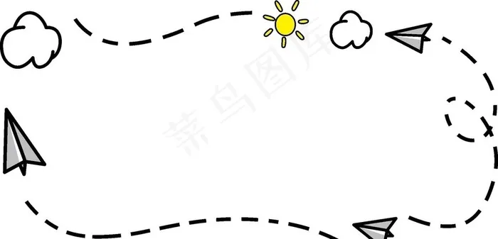 卡通可爱风格手绘边框图片cdr矢量模版下载