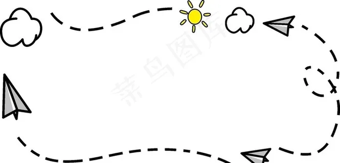 卡通可爱风格手绘边框图片