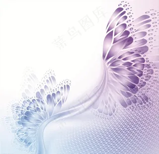 抽象蝴蝶翅膀背景图片