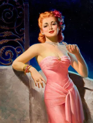 欧洲油画美女图片