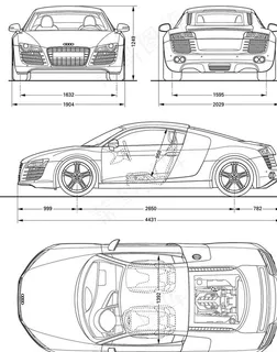 汽车三视图图片