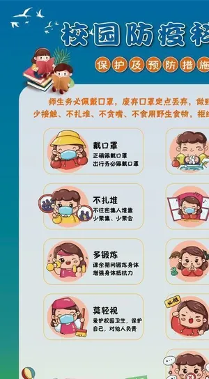 校园防疫科普图片