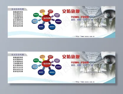 安防监控旗舰店喷绘图图片