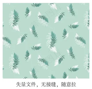 绿色叶子印花图案图片
