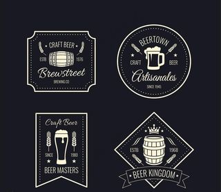 复古啤酒徽章图片