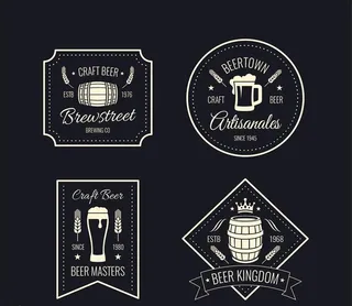 复古啤酒徽章图片