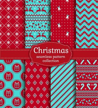 圣诞图案无缝背景图片