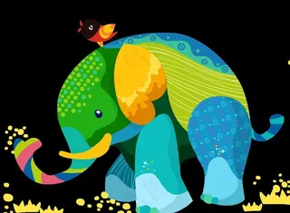 可爱卡通大象图片