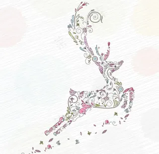 矢量梅花鹿图片