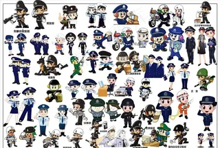 卡通警察图片
