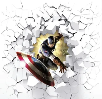 3D立体画 美国队长图片 3D立体画 美国队长图片