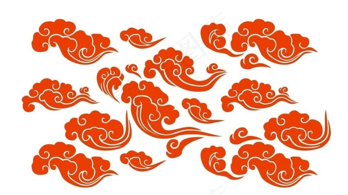 中式古典祥云花纹图片