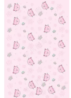 小猫卡通印花底纹图片