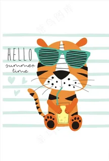 可爱卡通老虎矢量图下载图片 可爱卡通老虎矢量图下载图片