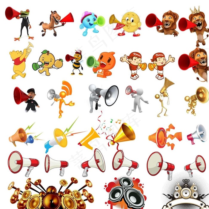 喊喇叭图图片