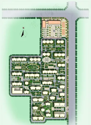 住宅小区总平面图图片