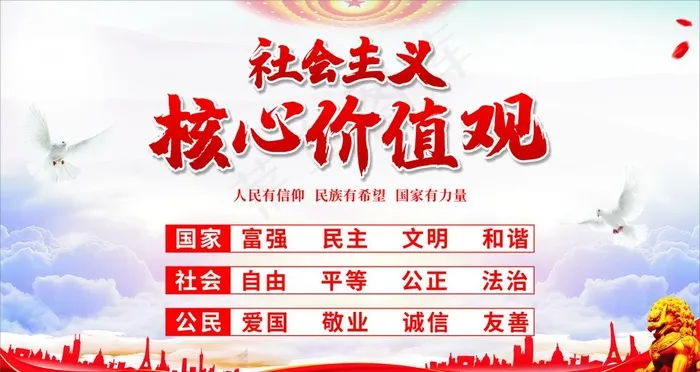 *核心价值观图片(2X483)cdr矢量模版下载