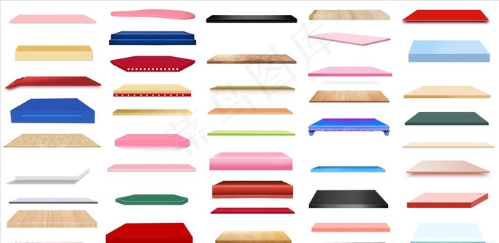 化妆品展台商品置物台png图片