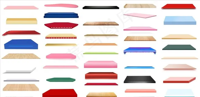 化妆品展台商品置物台png图片