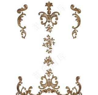 欧式花纹 边框 金属花纹 金色图片