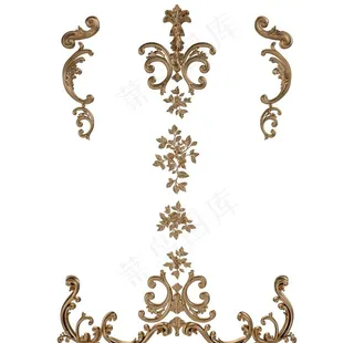 欧式花纹 边框 金属花纹 金色图片