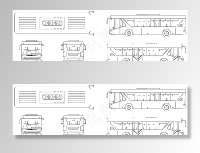 公交车矢量图片