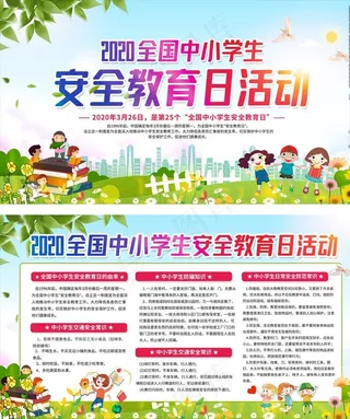 全国中小学安全教育宣传栏展板图片