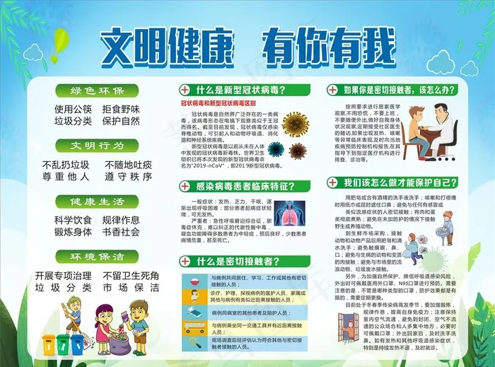 文明健康  有你有我图片(2030X1660)cdr矢量模版下载