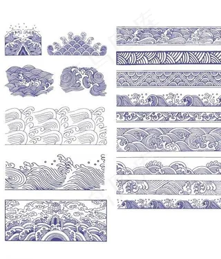 中国古代水纹理图片