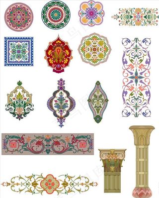 复古花边底纹图片