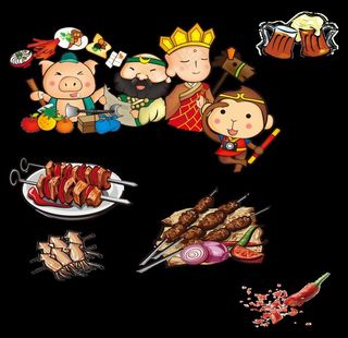 烧烤卡通图片