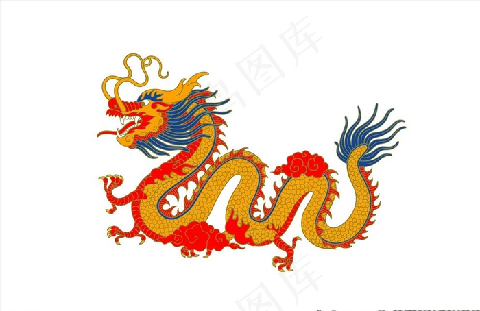 彩色龙图片psd模版下载