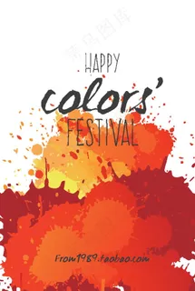 红色泼墨海报图片