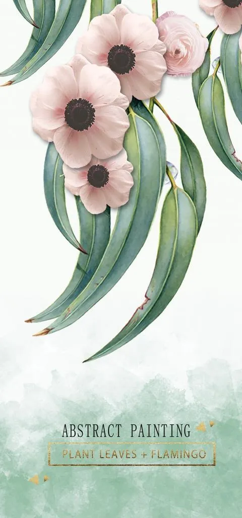 植物装饰画图片(3402X6803(DPI:72))psd模版下载