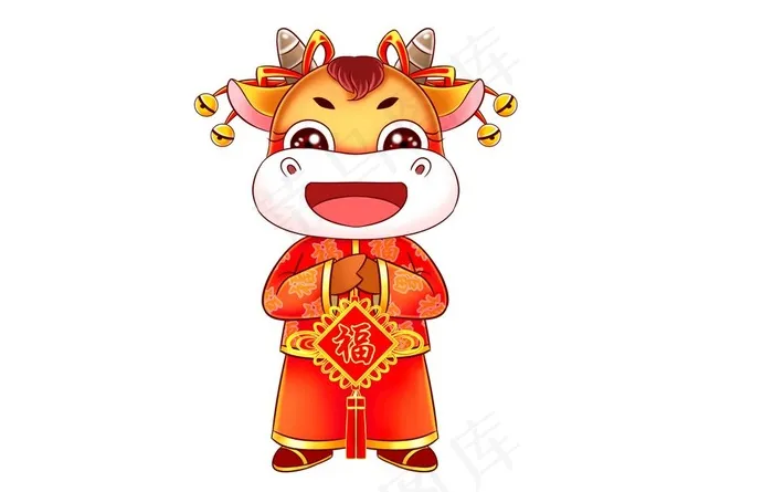 卡通牛图片psd模版下载