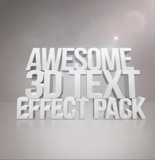 白色立体字样机图片