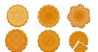 高清卡通矢量月饼图片