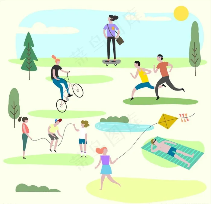 娱乐休闲活动图片ai矢量模版下载
