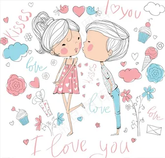 手绘卡通人物插画矢量图下载图片