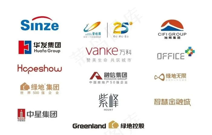 知名地产集团LOGO 矢量图片cdr矢量模版下载
