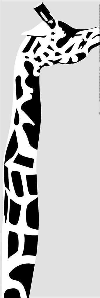 长颈鹿鹿头矢量素材图片