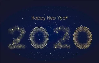 2020烟花字体图片