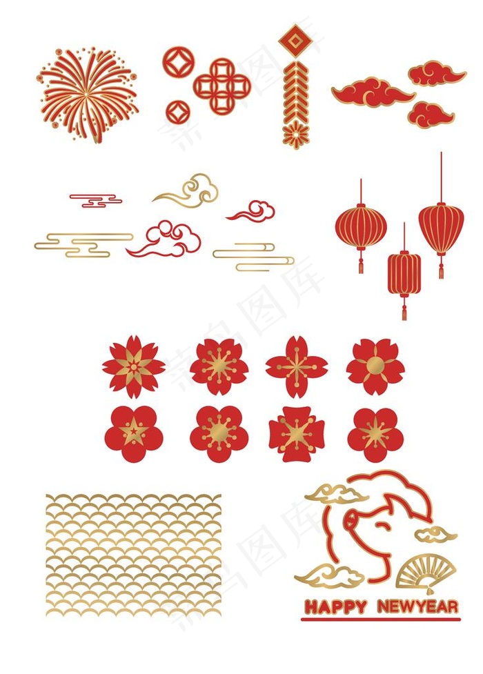 中式元素图片ai矢量模版下载