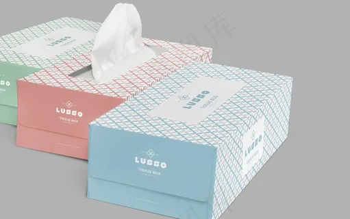 纸巾盒样机图片