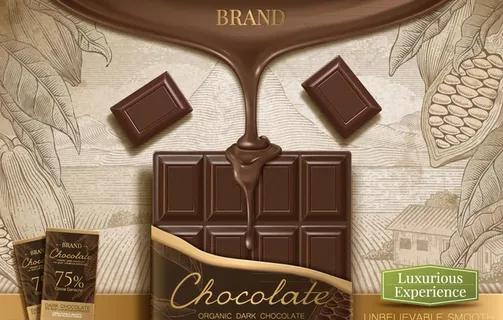 复古巧克力海报设计图片