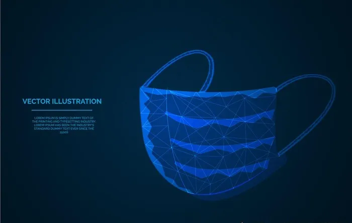 科技口罩图片ai矢量模版下载