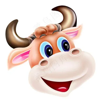 卡通牛头图片