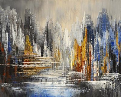 现代抽象油画 复古 怀旧 工装图片