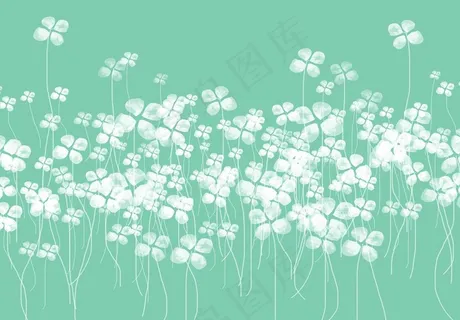 小碎花 四叶草图片